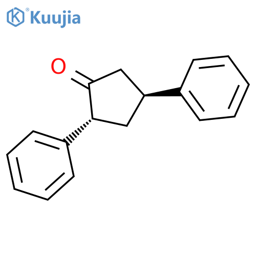 Cyclopentanone, 2,4-diphenyl-, trans- structure