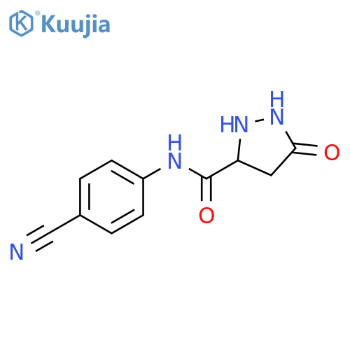 3-Pyrazolidinecarboxamide, N-(4-cyanophenyl)-5-oxo- structure