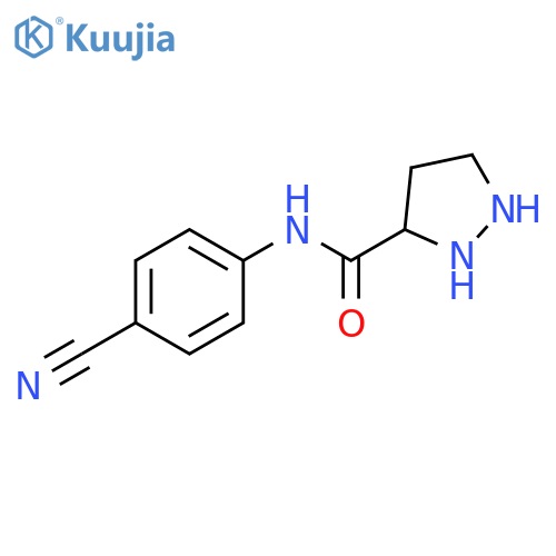 3-Pyrazolidinecarboxamide, N-(4-cyanophenyl)- structure