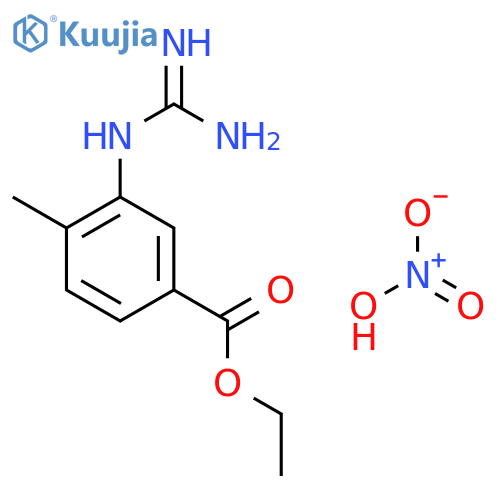 3-(Aminoiminomethyl)Amino-4-Methylbenzoic Acid Ethyl Ester Mononitrate structure
