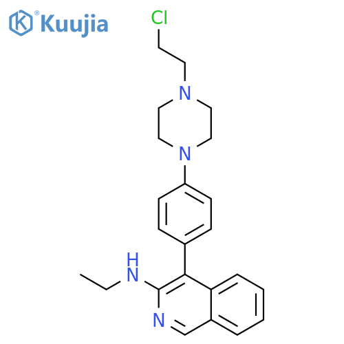 3-Isoquinolinamine,4-[4-[4-(2-chloroethyl)-1-piperazinyl]phenyl]-N-ethyl- structure
