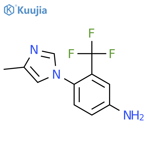 4-(4-methyl-1H-imidazol-1-yl)-3-(trifluoromethyl)-benzamine structure