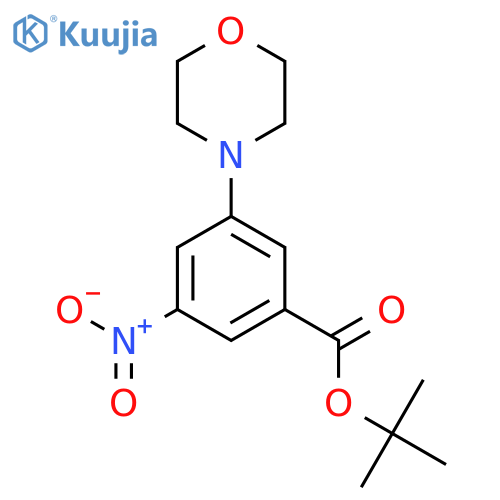 BENZOIC ACID, 3-(4-MORPHOLINYL)-5-NITRO-, 1,1-DIMETHYLETHYL ESTER structure