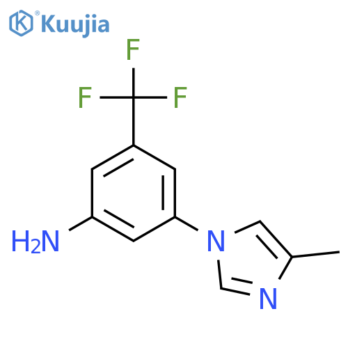 3-(4-Methyl-1H-imidazol-1-yl)-5-(trifluoromethyl)aniline structure