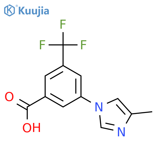 3-(4-Methyl-1H-imidazol-1-yl)-5-(trifluoromethyl)benzoic acid structure