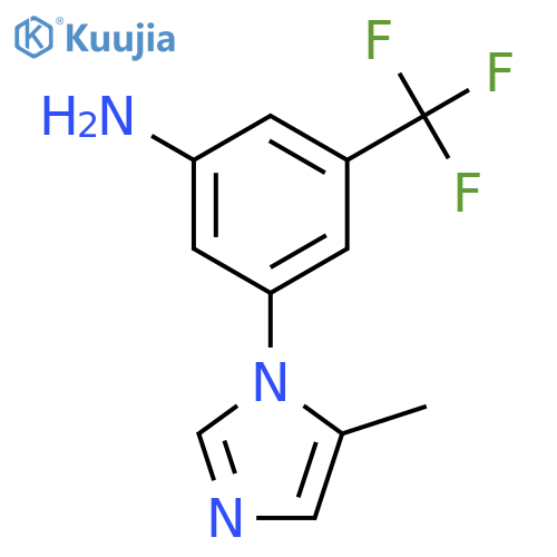 3-(5-Methyl-1H-imidazol-1-yl)-5-(trifluoromethyl)benzenamine structure