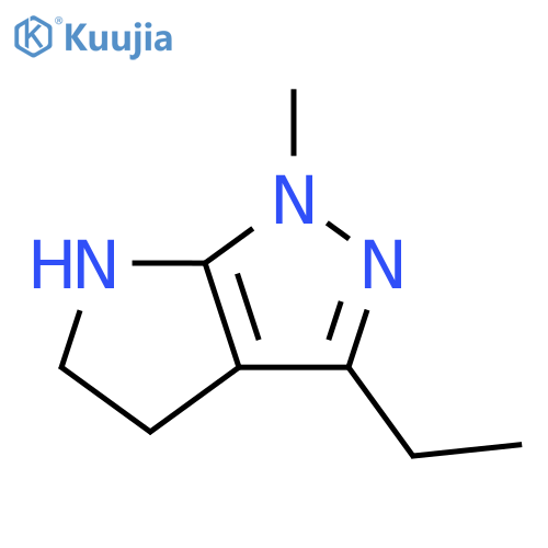 Pyrrolo[2,3-c]pyrazole,3-ethyl-1,4,5,6-tetrahydro-1-methyl- structure
