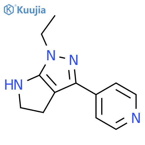 Pyrrolo[2,3-c]pyrazole,1-ethyl-1,4,5,6-tetrahydro-3-(4-pyridinyl)- structure