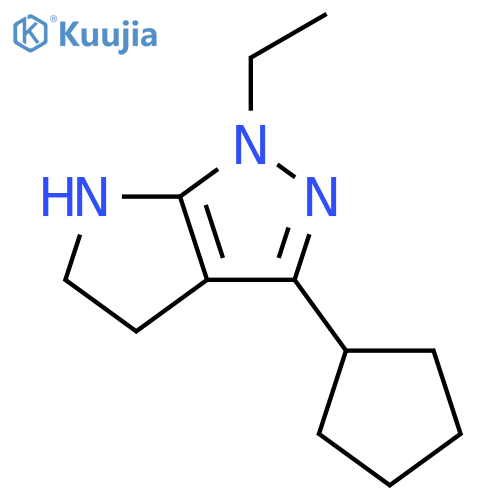 Pyrrolo[2,3-c]pyrazole,3-cyclopentyl-1-ethyl-1,4,5,6-tetrahydro- structure