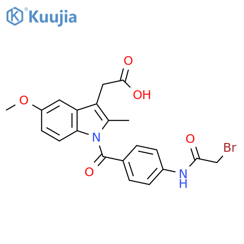 1H-Indole-3-acetic acid,1-[4-[(bromoacetyl)amino]benzoyl]-5-methoxy-2-methyl- structure