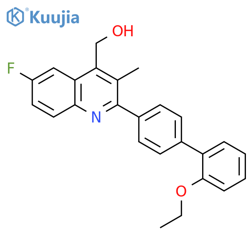 4-QUINOLINEMETHANOL, 2-(2'-ETHOXY[1,1'-BIPHENYL]-4-YL)-6-FLUORO-3-METHYL- structure