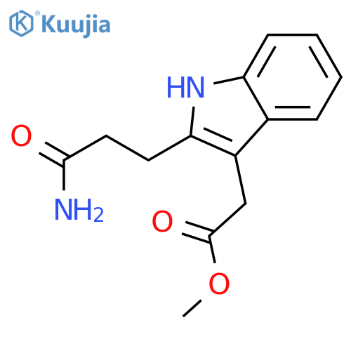 1H-Indole-3-acetic acid, 2-(3-amino-3-oxopropyl)-, methyl ester structure