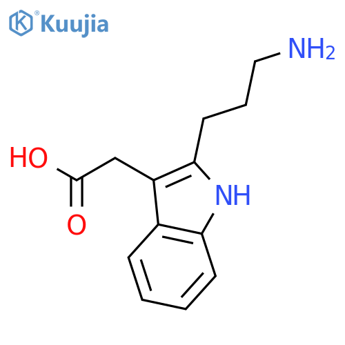 1H-Indole-3-acetic acid, 2-(3-aminopropyl)- structure