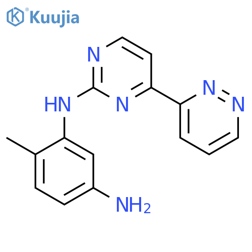 1,3-Benzenediamine, 4-methyl-N3-[4-(3-pyridazinyl)-2-pyrimidinyl]- structure