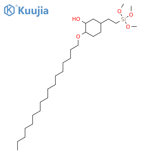 CYCLOHEXANOL, 2-(HEPTADECYLOXY)-5-[2-(TRIMETHOXYSILYL)ETHYL]- structure