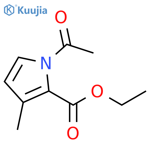 1-acetyl-3-methyl-1H-Pyrrole-2-carboxylic acid ethyl ester structure