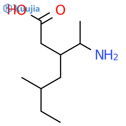 Heptanoic acid, 3-(1-aminoethyl)-5-methyl- structure