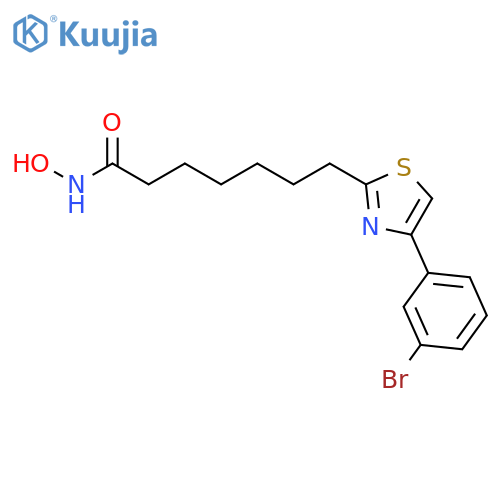 2-THIAZOLEHEPTANAMIDE, 4-(3-BROMOPHENYL)-N-HYDROXY- structure