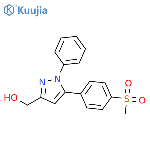 1H-Pyrazole-3-methanol, 5-[4-(methylsulfonyl)phenyl]-1-phenyl- structure