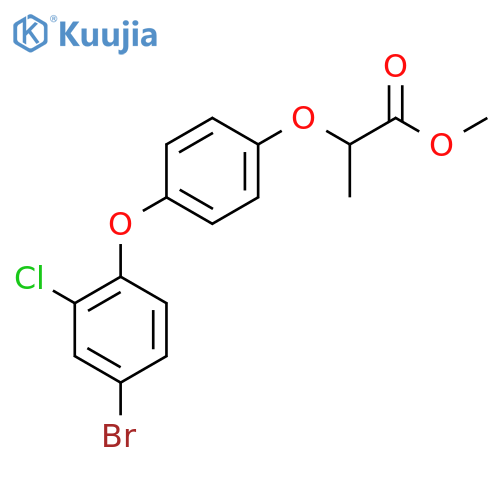 Propanoic acid, 2-[4-(4-bromo-2-chlorophenoxy)phenoxy]-, methyl ester structure