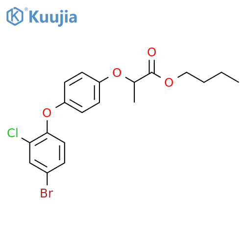 Propanoic acid, 2-[4-(4-bromo-2-chlorophenoxy)phenoxy]-, butyl ester structure