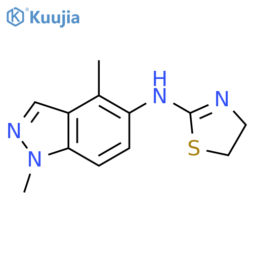1H-Indazol-5-amine, N-(4,5-dihydro-2-thiazolyl)-1,4-dimethyl- structure