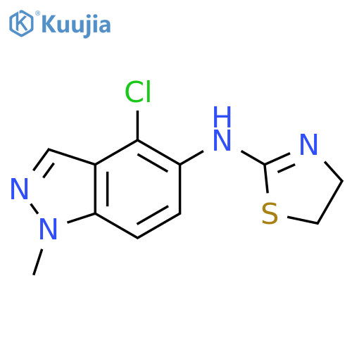 1H-Indazol-5-amine, 4-chloro-N-(4,5-dihydro-2-thiazolyl)-1-methyl- structure
