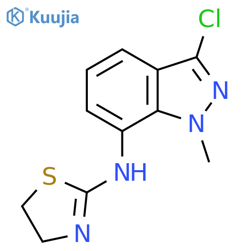 1H-Indazol-7-amine, 3-chloro-N-(4,5-dihydro-2-thiazolyl)-1-methyl- structure