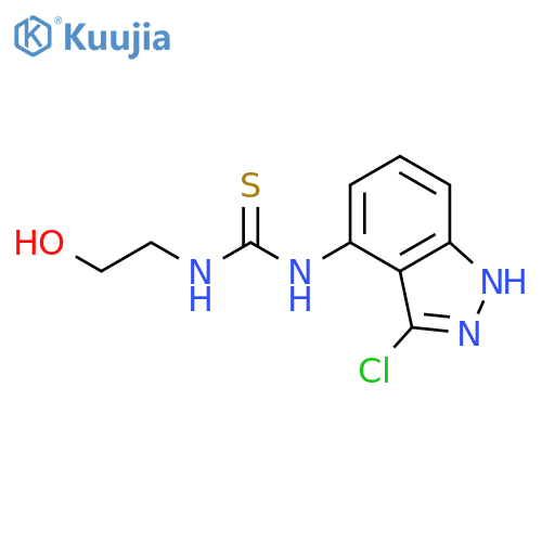 Thiourea, N-(3-chloro-1H-indazol-4-yl)-N'-(2-hydroxyethyl)- structure