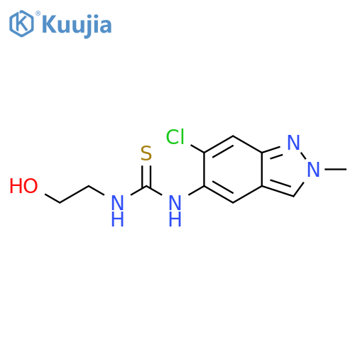 Thiourea, N-(6-chloro-2-methyl-2H-indazol-5-yl)-N'-(2-hydroxyethyl)- structure