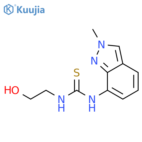 Thiourea, N-(2-hydroxyethyl)-N'-(2-methyl-2H-indazol-7-yl)- structure