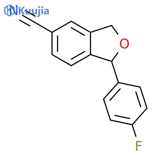 rac-1-(4-Fluorophenyl)-1,3-dihydroisobenzofuran-5-carbonitrile structure
