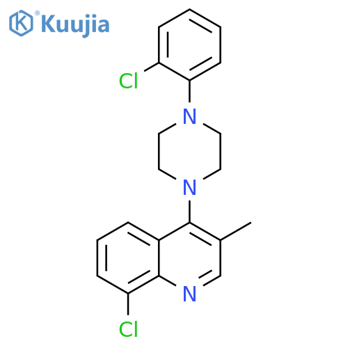 Quinoline, 8-chloro-4-[4-(2-chlorophenyl)-1-piperazinyl]-3-methyl- structure