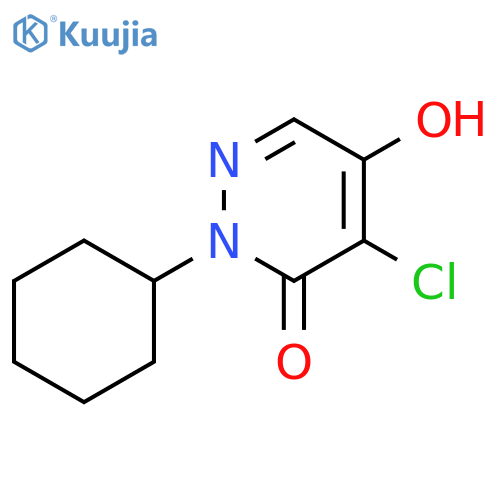 3(2H)-Pyridazinone, 4-chloro-2-cyclohexyl-5-hydroxy- structure