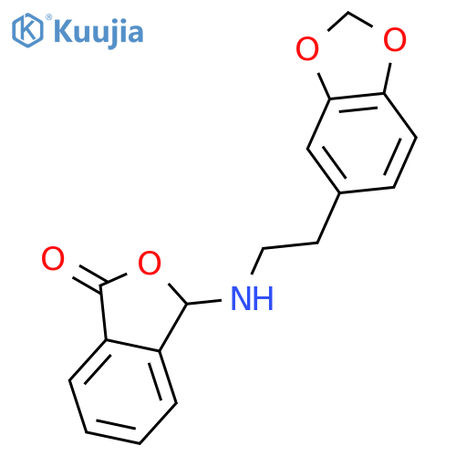 1(3H)-Isobenzofuranone,3-(1,3-benzodioxol-5-ylethylamino)- structure