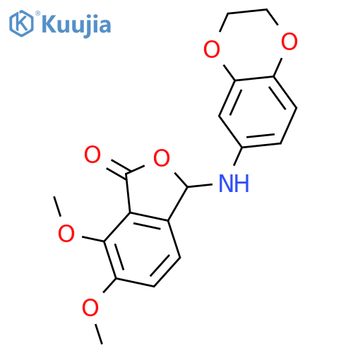 1(3H)-Isobenzofuranone,3-[(2,3-dihydro-1,4-benzodioxin-6-yl)amino]-6,7-dimethoxy- structure