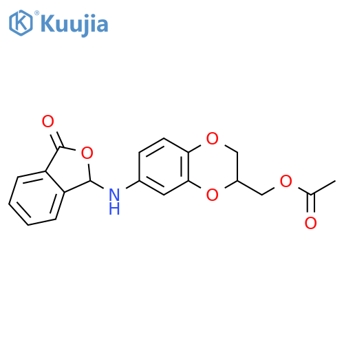 1(3H)-Isobenzofuranone,3-[[3-[(acetyloxy)methyl]-2,3-dihydro-1,4-benzodioxin-6-yl]amino]- structure