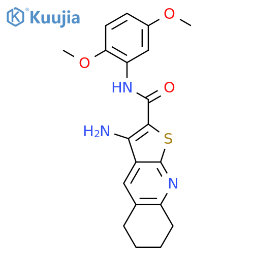 3-amino-N-(2,5-dimethoxyphenyl)-5,6,7,8-tetrahydrothieno[2,3-b]quinoline-2-carboxamide structure