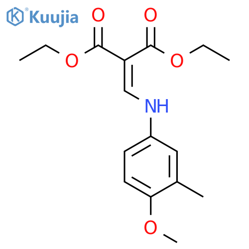 Propanedioic acid, [[(4-methoxy-3-methylphenyl)amino]methylene]-,diethyl ester structure