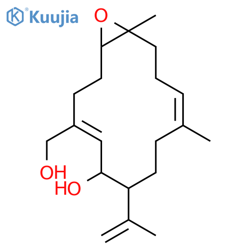 15-Oxabicyclo[12.1.0]pentadeca-4,10-diene-4-methanol,6-hydroxy-10,14-dimethyl-7-(1-methylethenyl)-, (1R,4E,6S,7R,10E,14R)- structure
