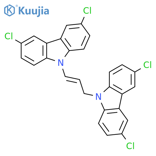 9,9'-(Prop-1-ene-1,3-diyl)bis(3,6-dichloro-9H-carbazole) structure
