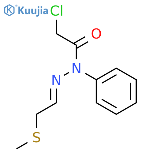 Acetic acid, chloro-, [2-(methylthio)ethylidene]phenylhydrazide structure