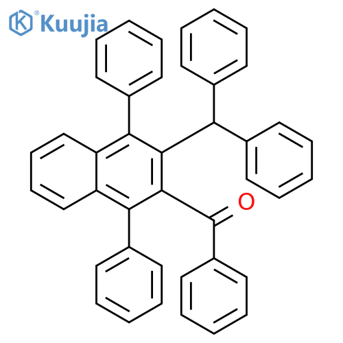 Methanone, [3-(diphenylmethyl)-1,4-diphenyl-2-naphthalenyl]phenyl- structure