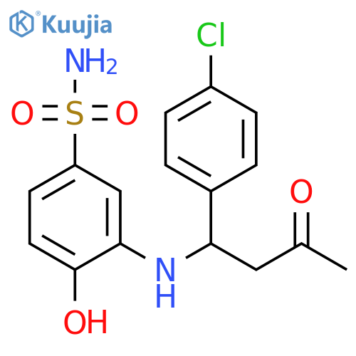 Benzenesulfonamide,3-[[1-(4-chlorophenyl)-3-oxobutyl]amino]-4-hydroxy- structure