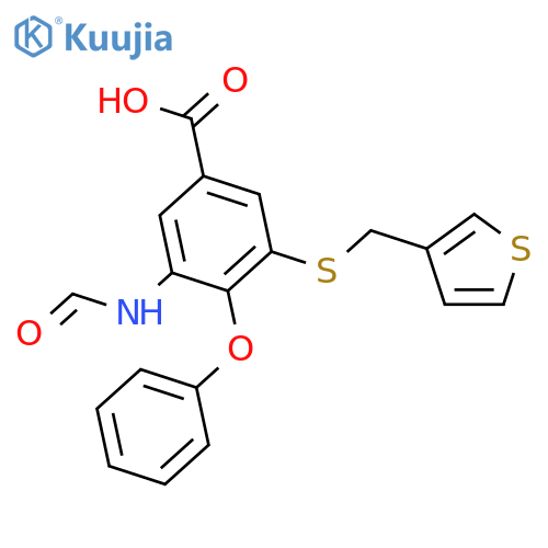 BENZOIC ACID, 3-(FORMYLAMINO)-4-PHENOXY-5-[(3-THIENYLMETHYL)THIO]- structure