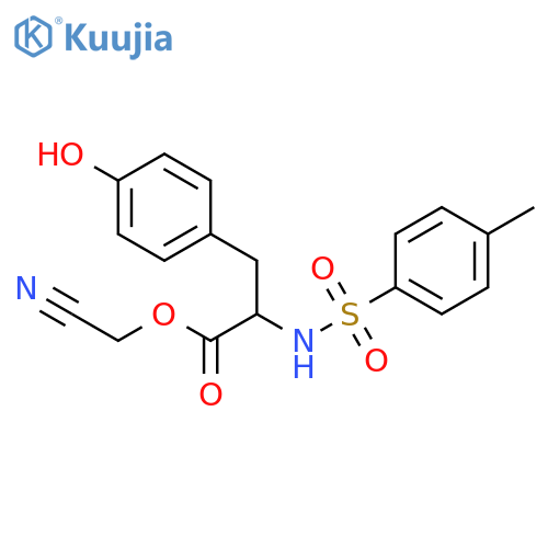 cyanomethyl N-[(4-methylphenyl)sulfonyl]-L-tyrosinate structure