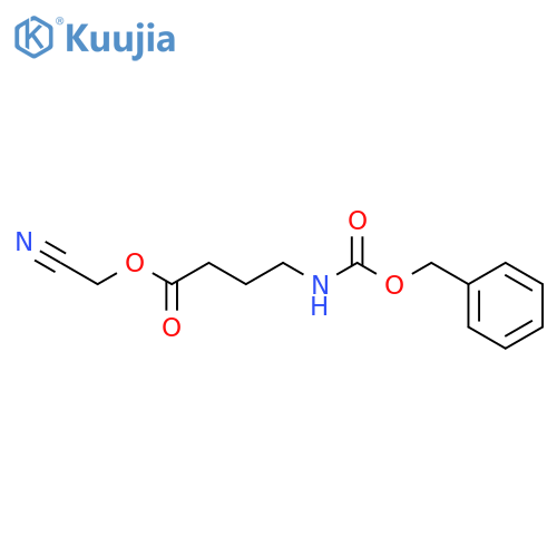 BUTANOIC ACID, 4-[[(PHENYLMETHOXY)CARBONYL]AMINO]-, CYANOMETHYL ESTER structure