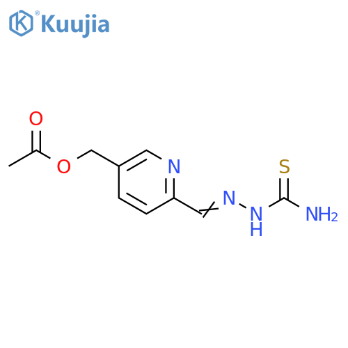 Hydrazinecarbothioamide,2-[[5-[(acetyloxy)methyl]-2-pyridinyl]methylene]- structure