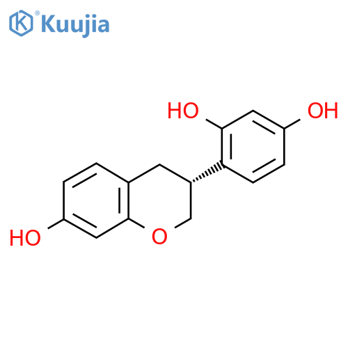 1,3-Benzenediol, 4-(3,4-dihydro-7-hydroxy-2H-1-benzopyran-3-yl)-, (R)- (9CI) structure