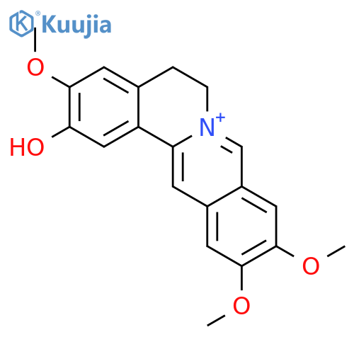 Dibenzo[a,g]quinolizinium,5,6-dihydro-2-hydroxy-3,10,11-trimethoxy- structure